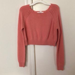 Small forever 21 peach cropped sweater